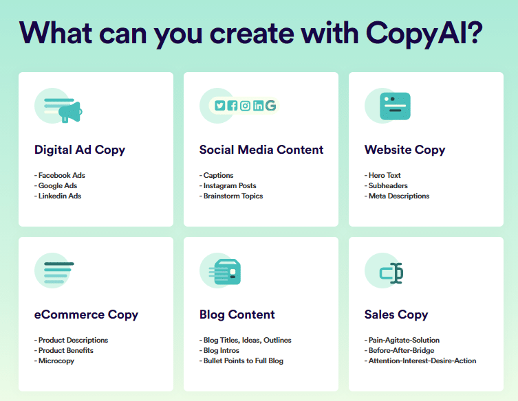 What can you do with Copy.AI?